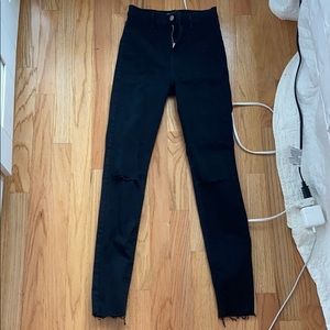 Zara black skinny jeans 34 high waist